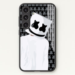 Stars And Stripes - White Helmet DJ  - Marshmello Phone Case for Galaxy S24