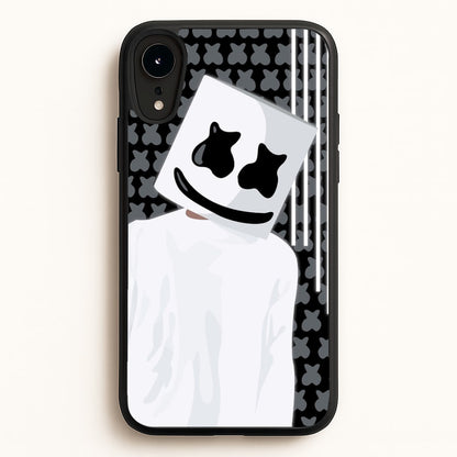 Stars And Stripes - White Helmet DJ  - Marshmello Phone Case for iPhone XR