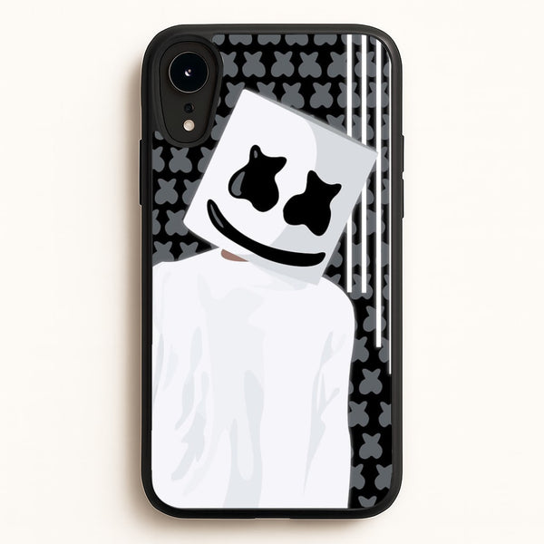 Stars And Stripes - White Helmet DJ  - Marshmello Phone Case for iPhone XR