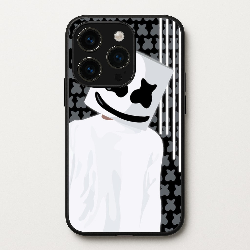 Stars And Stripes - White Helmet DJ  - Marshmello Phone Case for iPhone 15 Pro Max