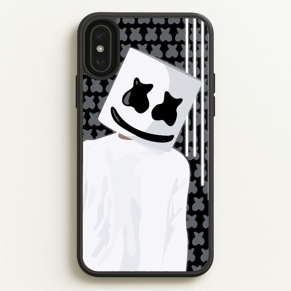 Stars And Stripes - White Helmet DJ  - Marshmello Phone Case for iPhone XS Max