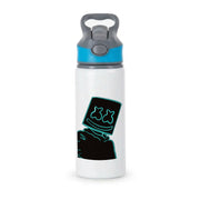 Black White Helmet DJ Neon Active Water Bottle 2