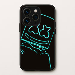 Black White Helmet DJ Neon  - Marshmello Phone Case for iPhone 14 Pro
