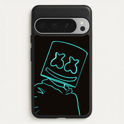 Black White Helmet DJ Neon  - Marshmello Phone Case for Google Pixel 9 Pro XL