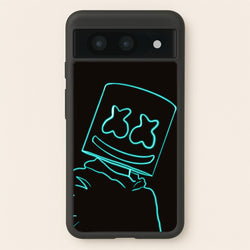Black White Helmet DJ Neon  - Marshmello Phone Case for Google Pixel 8a