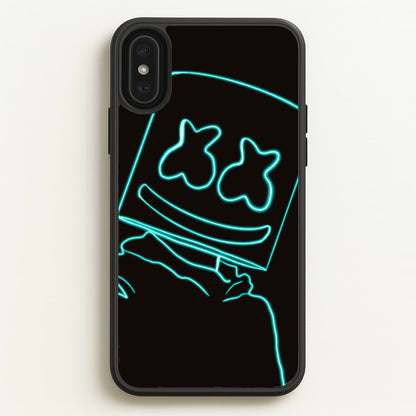 Black White Helmet DJ Neon  - Marshmello Phone Case for iPhone XS Max