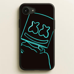 Black White Helmet DJ Neon  - Marshmello Phone Case for iPhone 16e