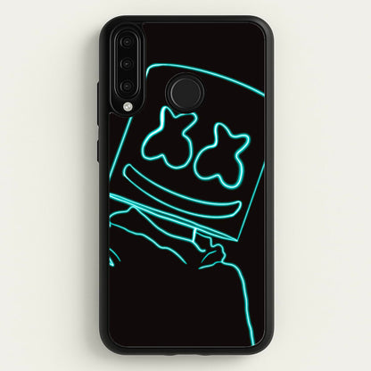 Black White Helmet DJ Neon  - Marshmello Phone Case for Huawei P30 Lite