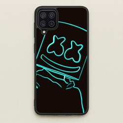Black White Helmet DJ Neon  - Marshmello Phone Case for Galaxy A12