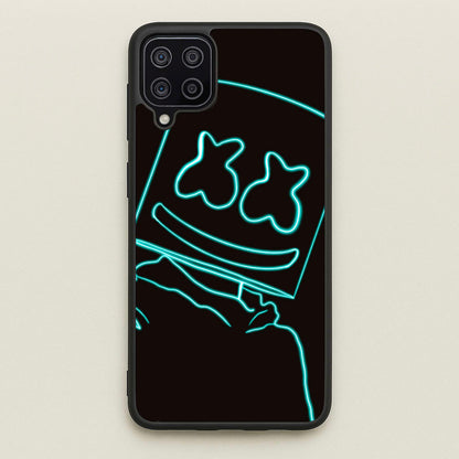 Black White Helmet DJ Neon  - Marshmello Phone Case for Galaxy A12