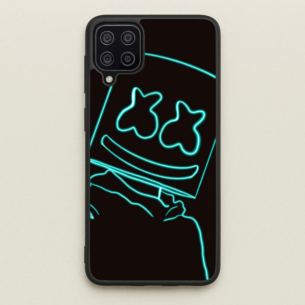 Black White Helmet DJ Neon  - Marshmello Phone Case for Galaxy A12