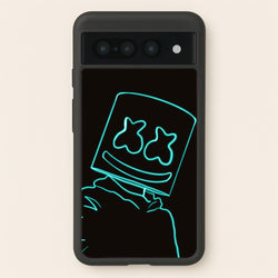 Black White Helmet DJ Neon  - Marshmello Phone Case for Google Pixel 7 Pro