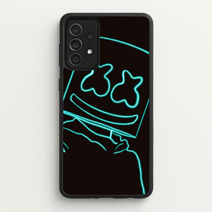 Black White Helmet DJ Neon  - Marshmello Phone Case for Galaxy A52 / A52s