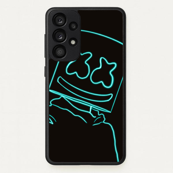 Black White Helmet DJ Neon  - Marshmello Phone Case for Galaxy A33