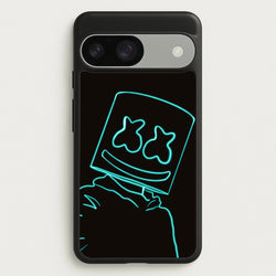 Black White Helmet DJ Neon  - Marshmello Phone Case for Google Pixel 9 / 9 Pro