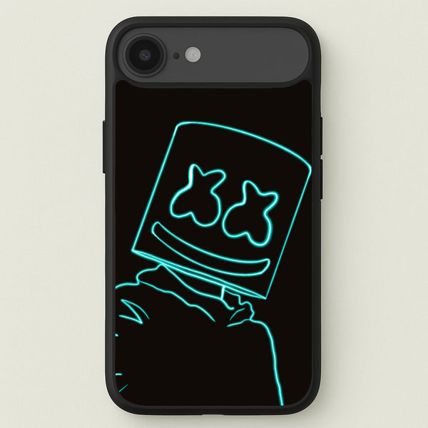 Black White Helmet DJ Neon Phone Case for iPhone 17 Air