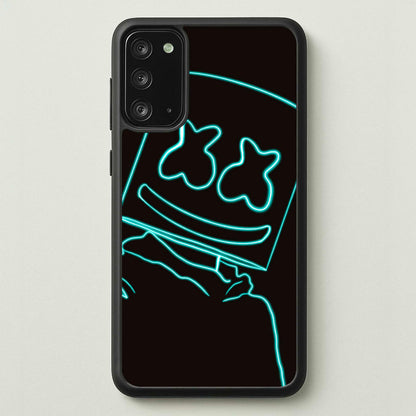 Black White Helmet DJ Neon  - Marshmello Phone Case for Galaxy Note 20