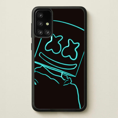 Black White Helmet DJ Neon  - Marshmello Phone Case for Galaxy A71
