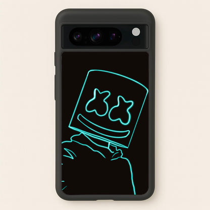Black White Helmet DJ Neon  - Marshmello Phone Case for Google Pixel 8 Pro