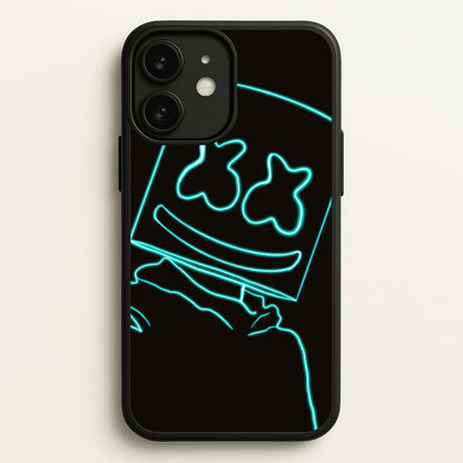 Black White Helmet DJ Neon  - Marshmello Phone Case for iPhone 11