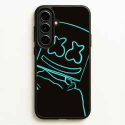 Black White Helmet DJ Neon  - Marshmello Phone Case for Galaxy A56