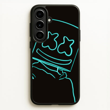 Black White Helmet DJ Neon  - Marshmello Phone Case for Galaxy A56
