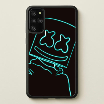 Black White Helmet DJ Neon  - Marshmello Phone Case for Galaxy S20 Plus