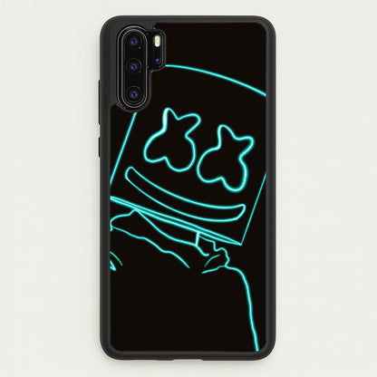 Black White Helmet DJ Neon  - Marshmello Phone Case for Huawei P30 Pro