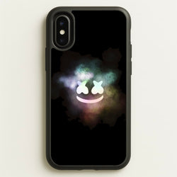 Black White Helmet DJ Smoke  - Marshmello Phone Case for iPhone X / XS