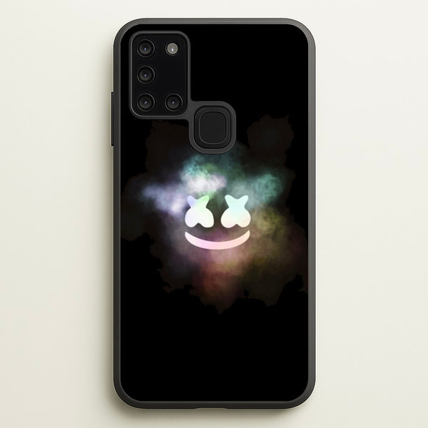 Black White Helmet DJ Smoke  - Marshmello Phone Case for Galaxy A21s
