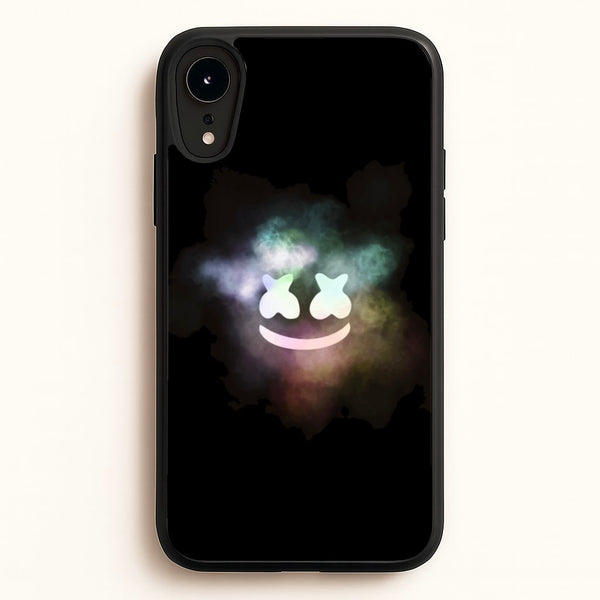Black White Helmet DJ Smoke  - Marshmello Phone Case for iPhone XR