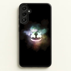 Black White Helmet DJ Smoke  - Marshmello Phone Case for Galaxy A34