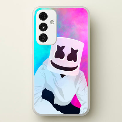 Rainbow White Helmet DJ  - Marshmello Phone Case for Galaxy A55