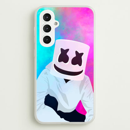 Rainbow White Helmet DJ  - Marshmello Phone Case for Galaxy S23FE