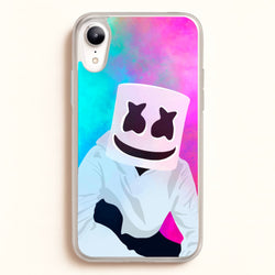 Rainbow White Helmet DJ  - Marshmello Phone Case for iPhone XR