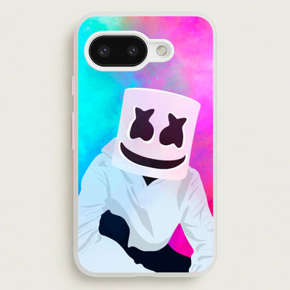 Rainbow White Helmet DJ  - Marshmello Phone Case for Google Pixel 9a