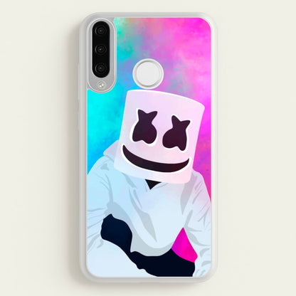 Rainbow White Helmet DJ  - Marshmello Phone Case for Huawei P30 Lite