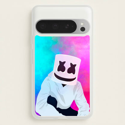 Rainbow White Helmet DJ  - Marshmello Phone Case for Google Pixel 9 Pro XL