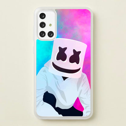 Rainbow White Helmet DJ  - Marshmello Phone Case for Galaxy A71