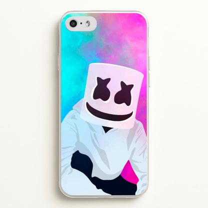 Rainbow White Helmet DJ  - Marshmello Phone Case for iPhone 5 / 5s / SE 2016