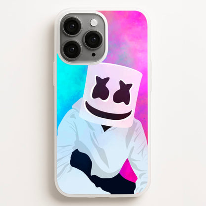 Rainbow White Helmet DJ  - Marshmello Phone Case for iPhone 12 Pro Max