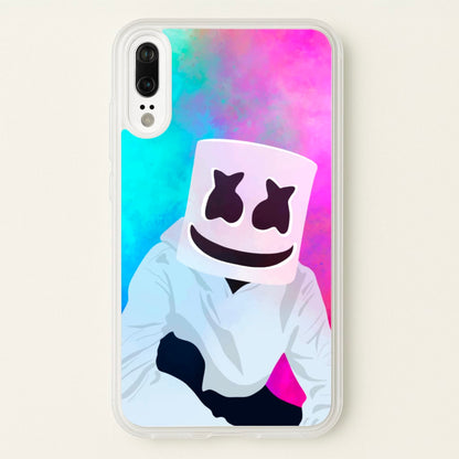 Rainbow White Helmet DJ  - Marshmello Phone Case for Huawei P20