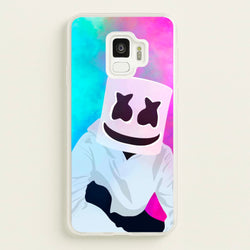 Rainbow White Helmet DJ  - Marshmello Phone Case for Galaxy S9