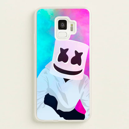 Rainbow White Helmet DJ  - Marshmello Phone Case for Galaxy S9