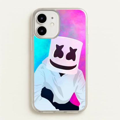 Rainbow White Helmet DJ  - Marshmello Phone Case for iPhone 12 / 12 Pro