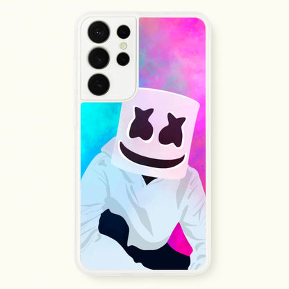 Rainbow White Helmet DJ  - Marshmello Phone Case for Galaxy S21 Ultra