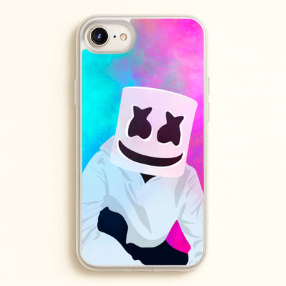 Rainbow White Helmet DJ  - Marshmello Phone Case for iPhone 6 Plus / 7 Plus / 8 Plus