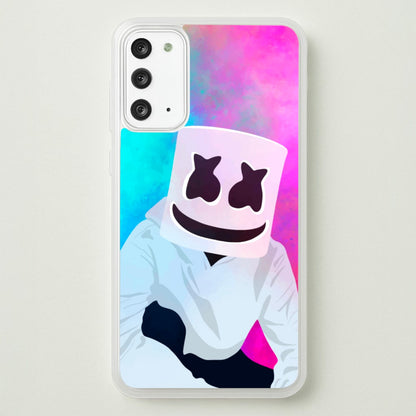 Rainbow White Helmet DJ  - Marshmello Phone Case for Galaxy Note 20
