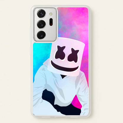 Rainbow White Helmet DJ  - Marshmello Phone Case for Galaxy Note 20 Ultra