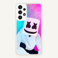Rainbow White Helmet DJ  - Marshmello Phone Case for Galaxy A53